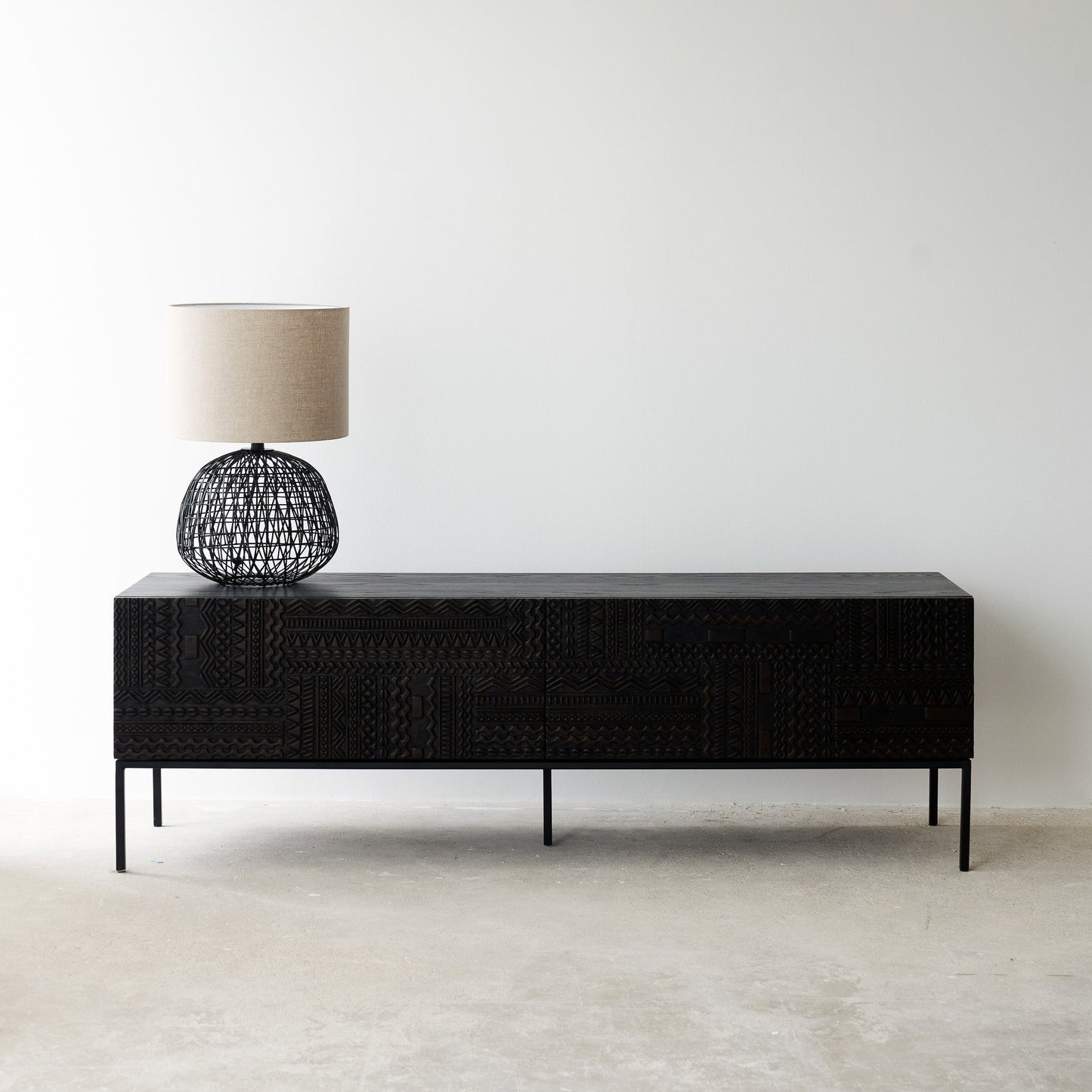 Metal Table Lamp $280 Linen Shade