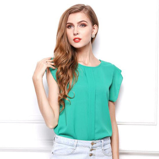 Sale New Fashion Ruffle Short Sleeve Tops