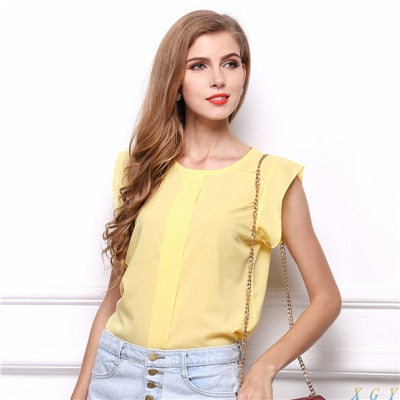 Sale New Fashion Ruffle Short Sleeve Tops