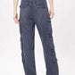 Dark Denim Tencel Cargo Pants - Madison's Niche 