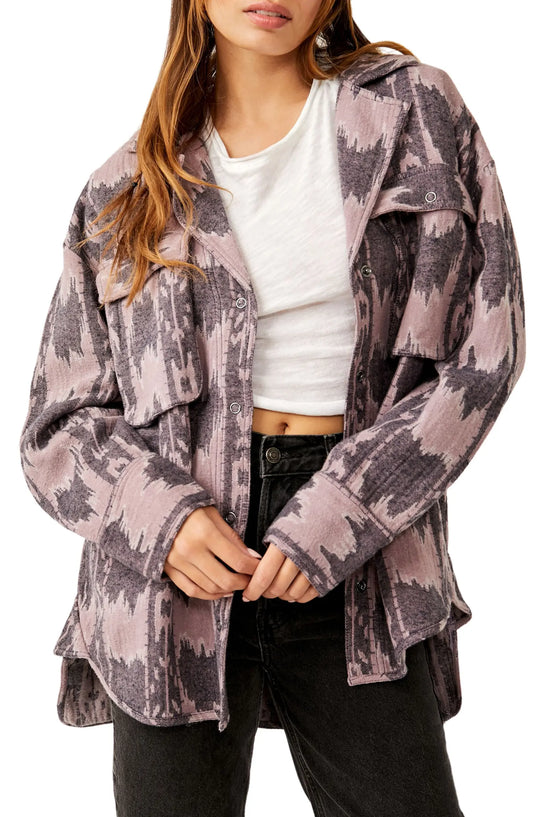 Izzie Cargo Jacquard Shacket - Madison's Niche 