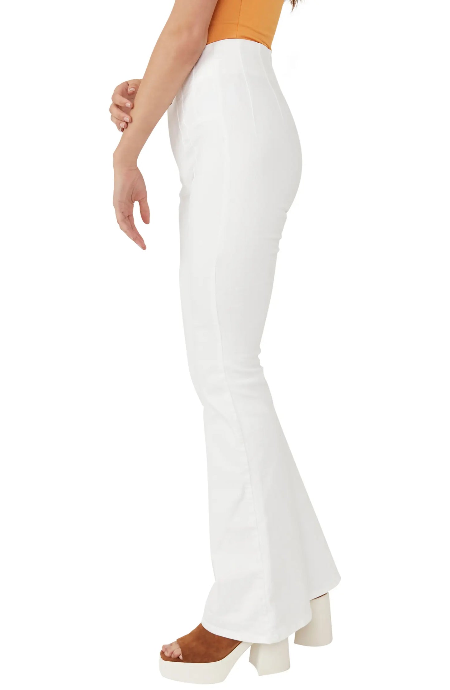 Jayde Flare Jeans in Pure White - Madison's Niche 