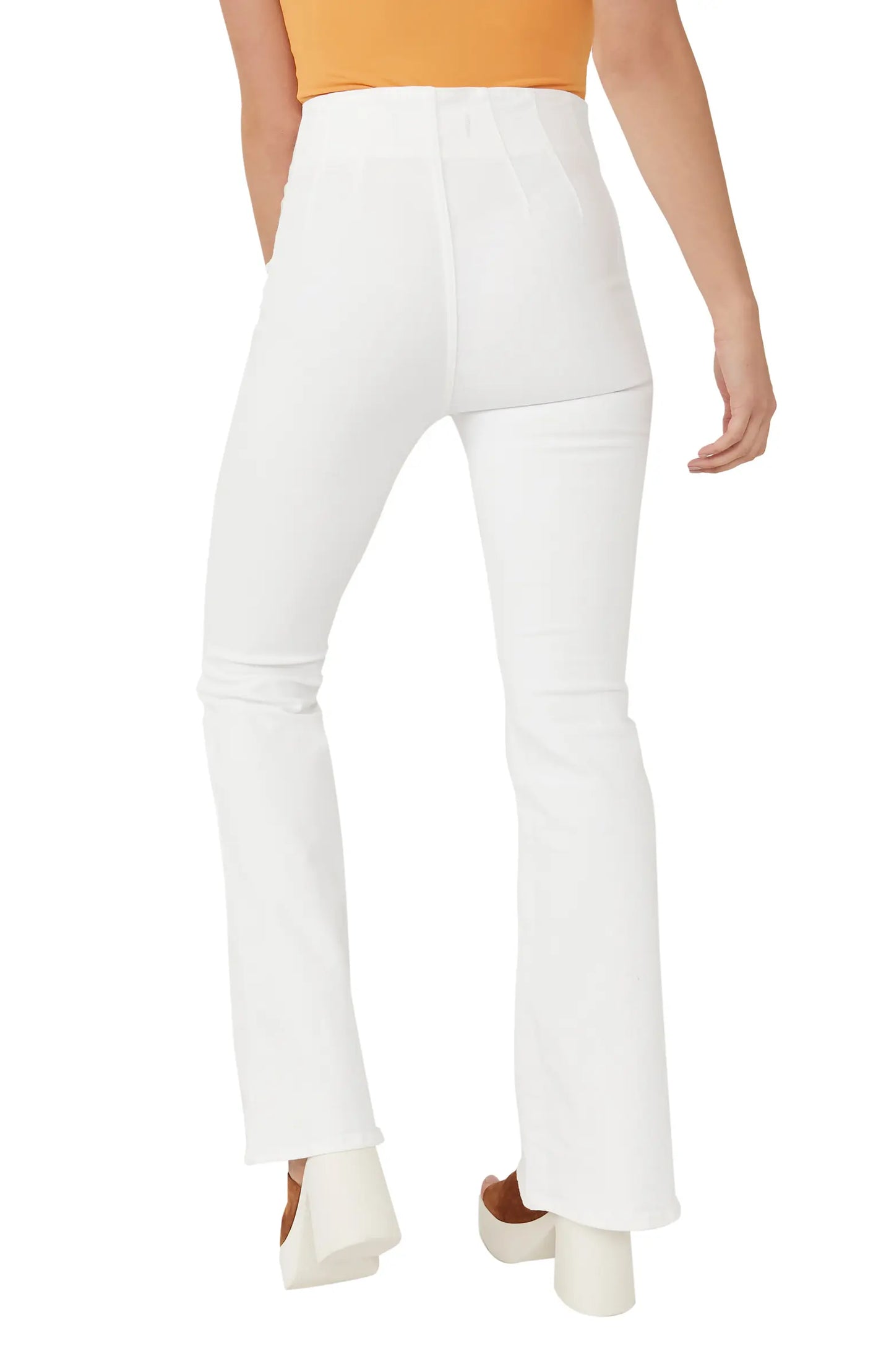 Jayde Flare Jeans in Pure White - Madison's Niche 