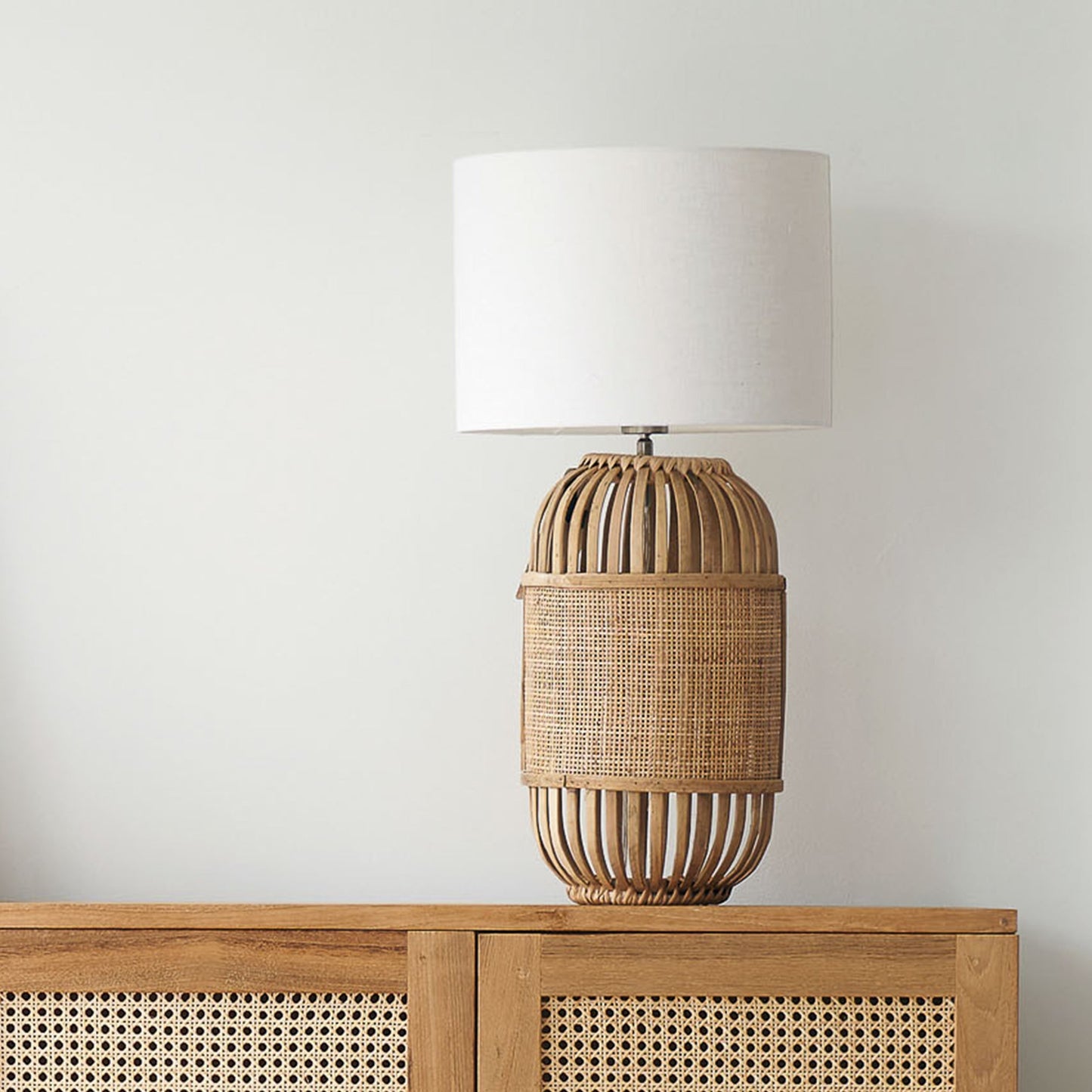 Alifia Table Lamp, natural and beautifully weaved. Chic and stylish piece. It is a versatile piece that provides an airy feel in any home. Available at $280.