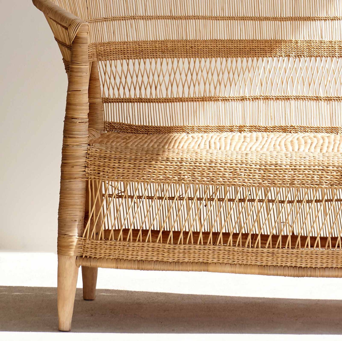 African Malawi 3 Seater Chair Natural Tribal Unique Vintage Furniture from Originals Furniture Singapore