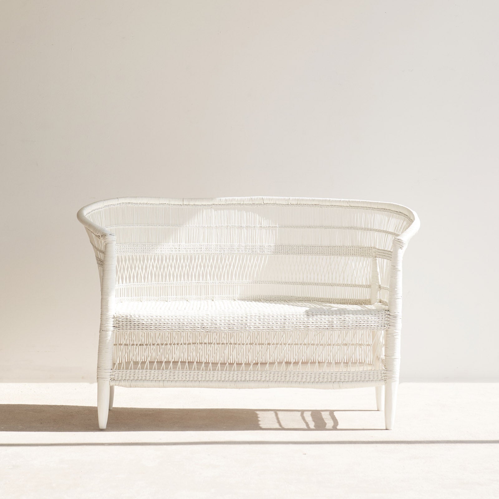 African Malawi 2 Seater Chair White Tribal Unique Vintage Furniture from Originals Furniture Singapore