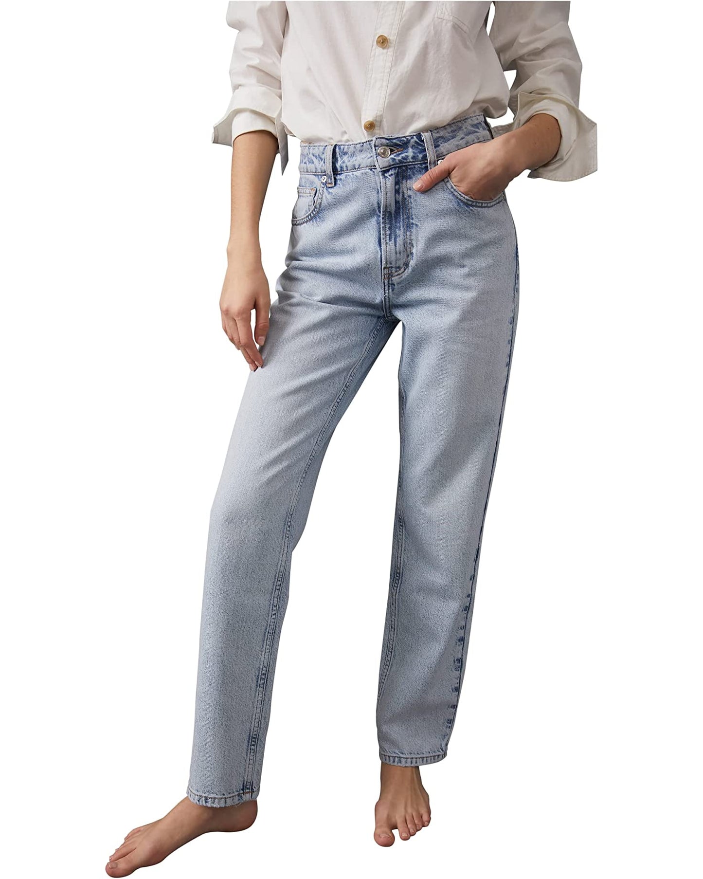 Pacifica Straight-Leg Jeans in Bleach Acid Wash - Madison's Niche 