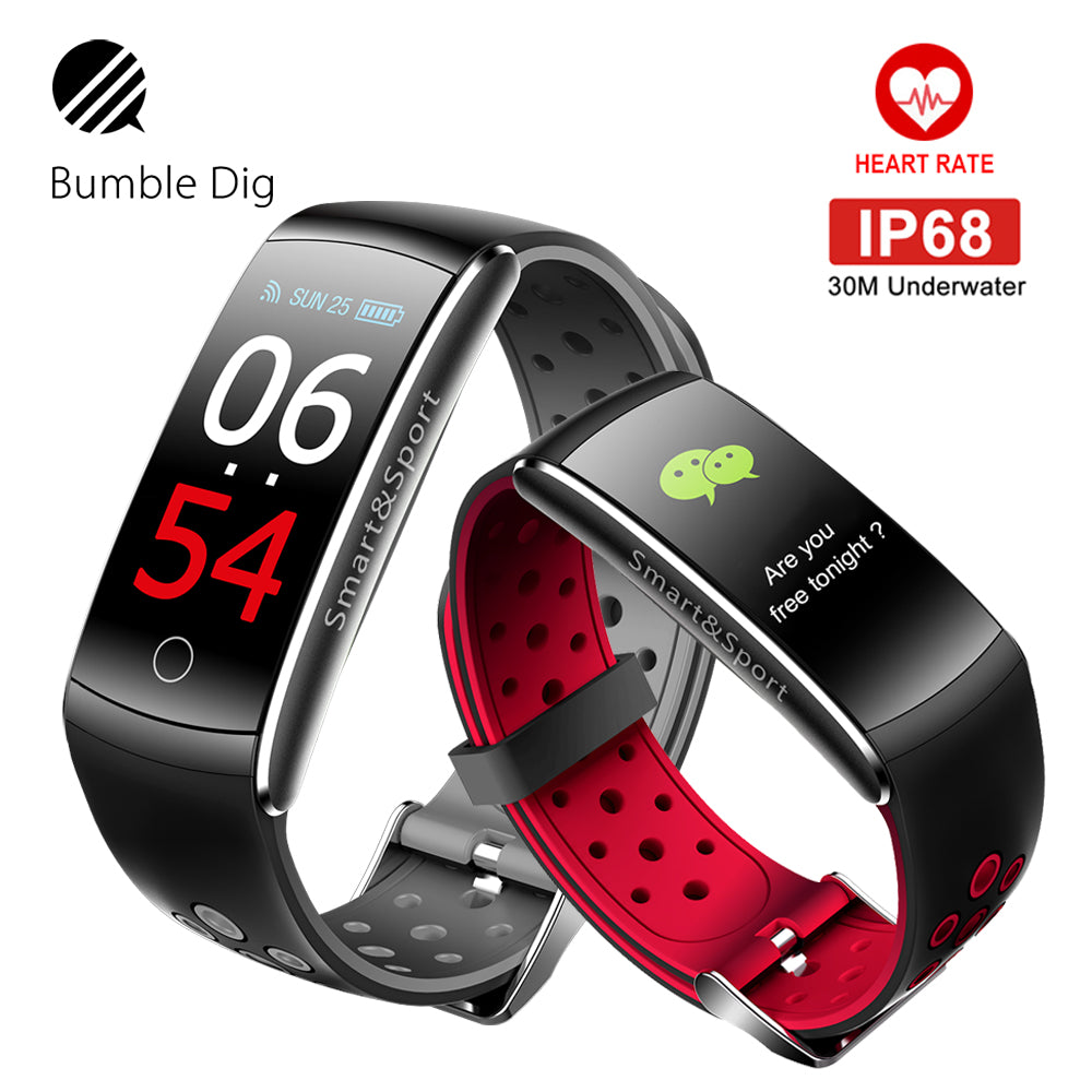 Smart Wristband Heart Rate Monitor IP68 Waterproof Smart Watch Fitness Tracker Bluetooth For Android IOS women men Bracelet