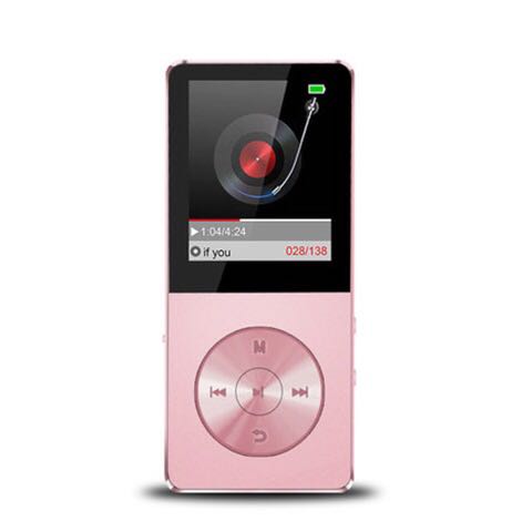 Original HiFi Metal Ultrathin MP3 MP4 Music Player Built-in Speaker 16GB 1.8 Inch Screen can Support 128GB SD Card with Video